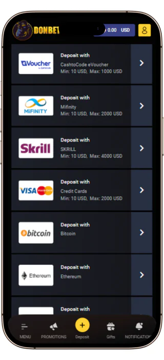 Make a deposit and claim your welcome bonus