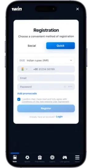 Register an account